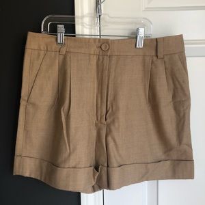 Club Monaco Camel Tailored Shorts